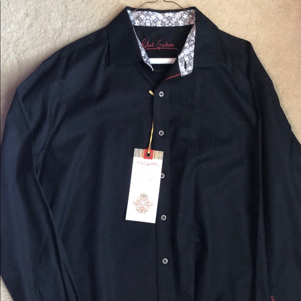 Black Robert Graham Button Down Men’s